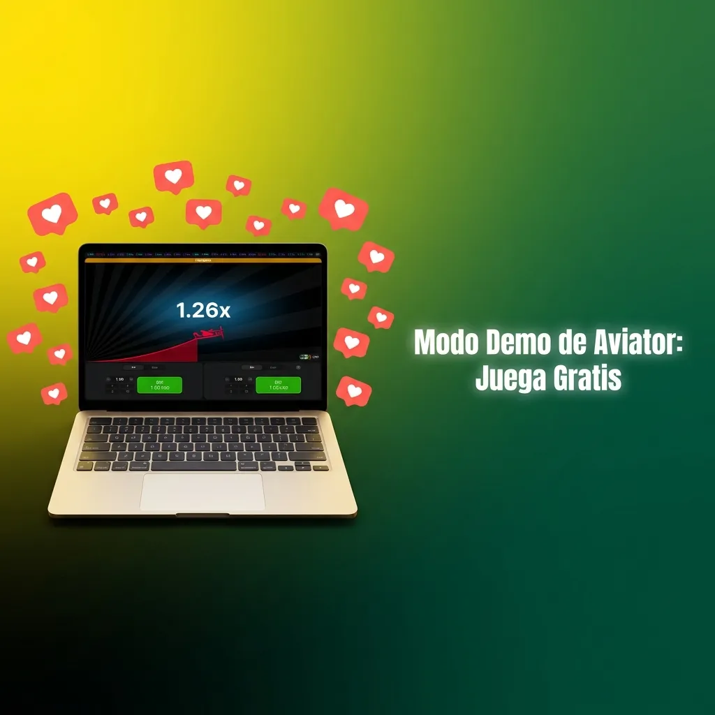 Pantalla del modo demo de Aviator mostrando interfaz de juego con créditos virtuales y controles de apuesta