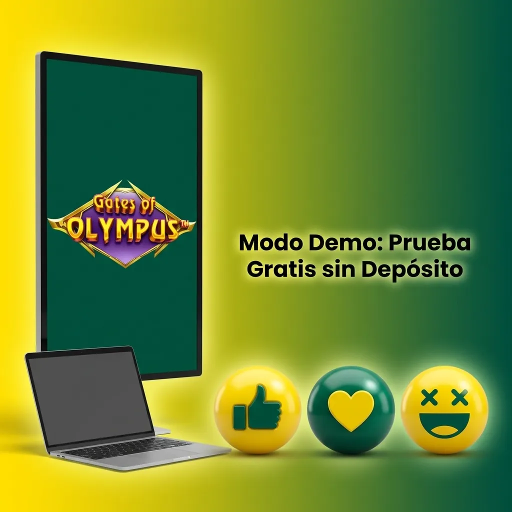 Interfaz de juego de tragamonedas en modo demo mostrando rodillos, créditos virtuales y opciones de giro gratis